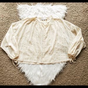 Christy Dawn Faye Top Oatmilk Plaid M